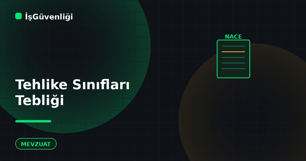 Tehlike Sınıfları Tebliği Nedir?