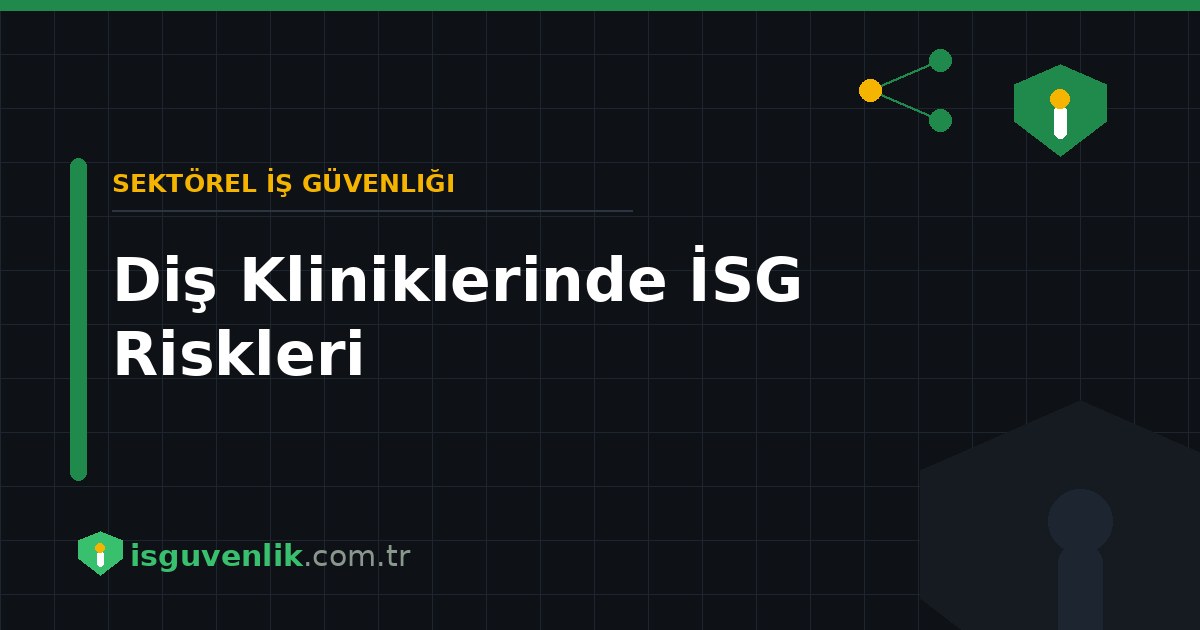 Diş Kliniklerinde İSG Riskleri