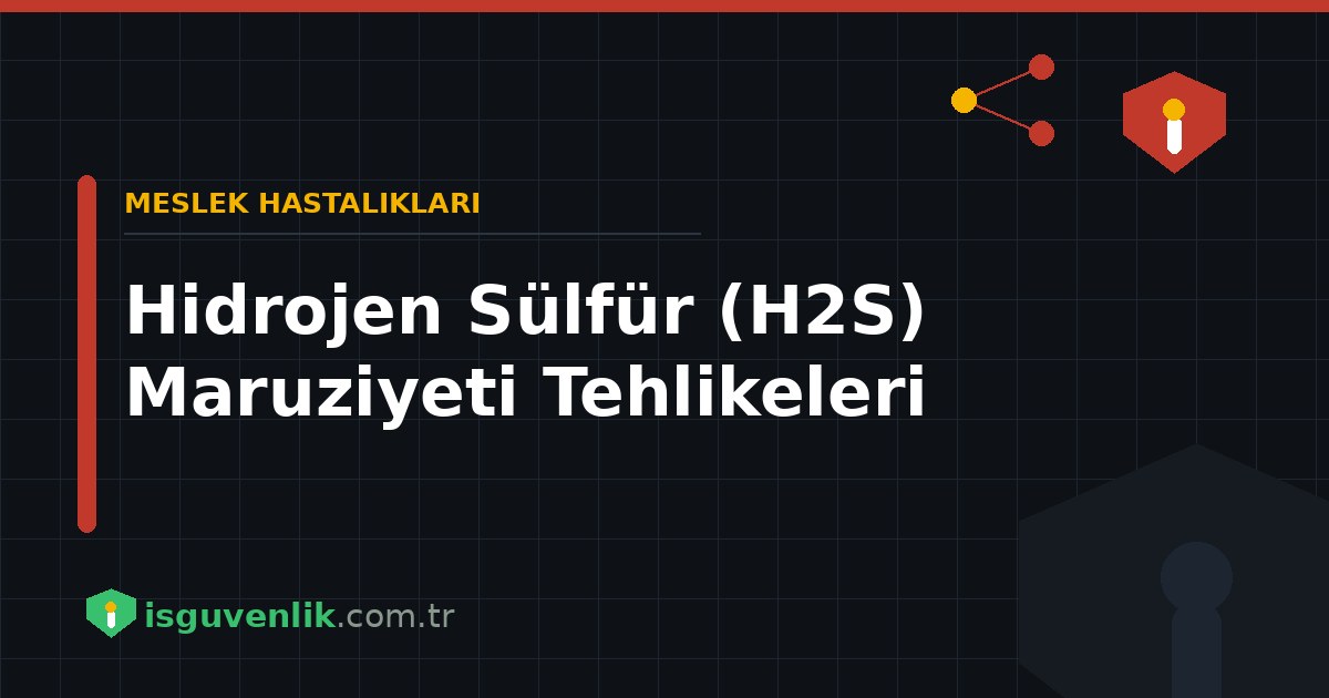 Hidrojen Sülfür (H2S) Maruziyeti Tehlikeleri
