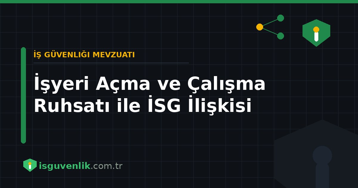 İşyeri Açma ve Çalışma Ruhsatı ile İSG İlişkisi
