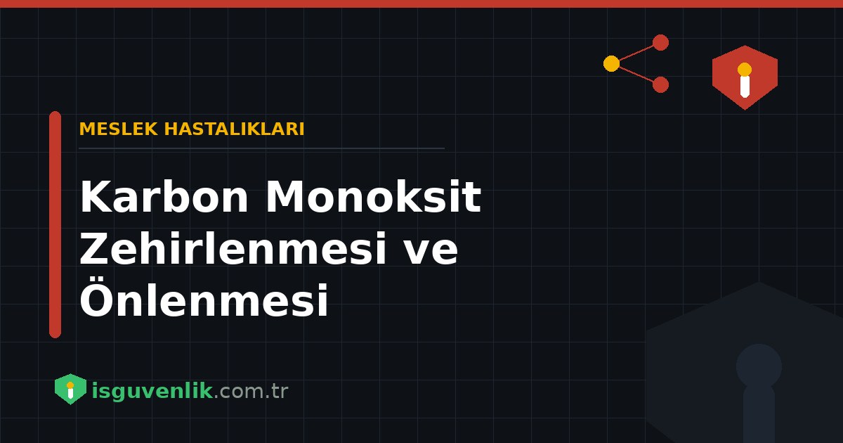 Karbon Monoksit Zehirlenmesi ve Önlenmesi