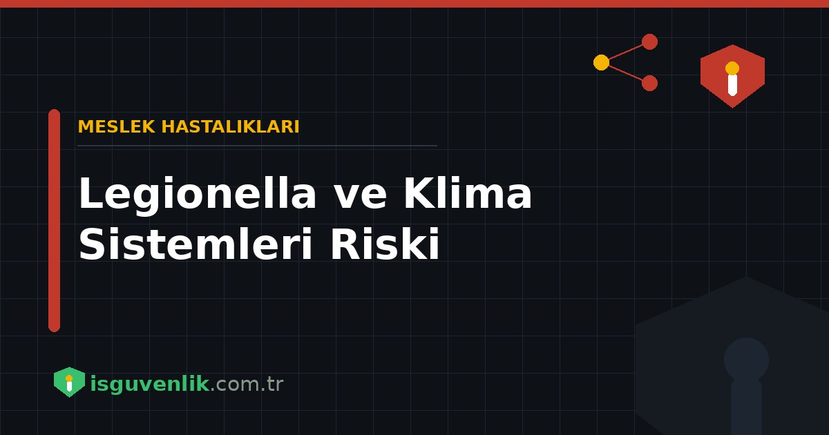 Legionella ve Klima Sistemleri Riski