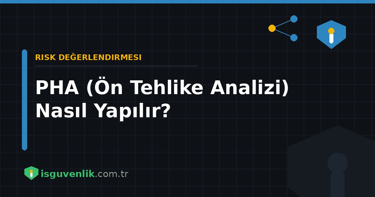 PHA (Ön Tehlike Analizi) Nasıl Yapılır?